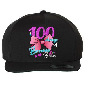 100 Days Of School Brains and Bows Wool Snapback Cap