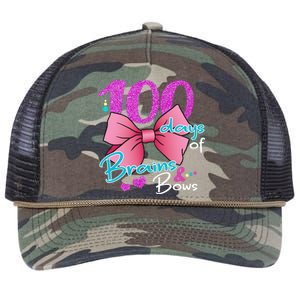 100 Days Of School Brains and Bows Retro Rope Trucker Hat Cap