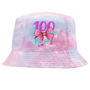 100 Days Of School Brains and Bows Tie-Dyed Bucket Hat