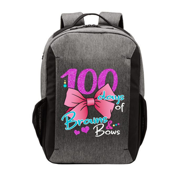 100 Days Of School Brains and Bows Vector Backpack