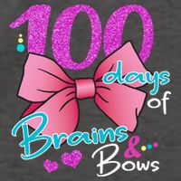 100 Days Of School Brains and Bows Vector Backpack