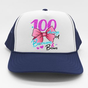 100 Days Of School Brains and Bows Trucker Hat