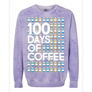 100 Days Of School (Coffee) Colorblast Crewneck Sweatshirt