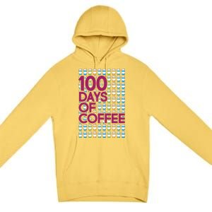 100 Days Of School (Coffee) Premium Pullover Hoodie