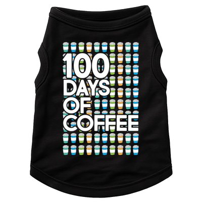 100 Days Of School (Coffee) Doggie Tank