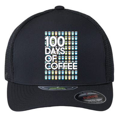 100 Days Of School (Coffee) Flexfit Unipanel Trucker Cap