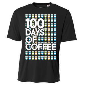 100 Days Of School (Coffee) Cooling Performance Crew T-Shirt