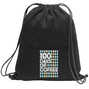 100 Days Of School (Coffee) Sweatshirt Cinch Pack Bag