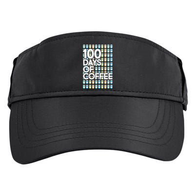 100 Days Of School (Coffee) Adult Drive Performance Visor