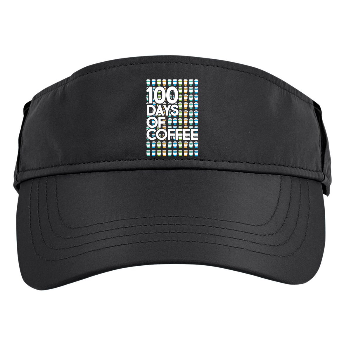 100 Days Of School (Coffee) Adult Drive Performance Visor