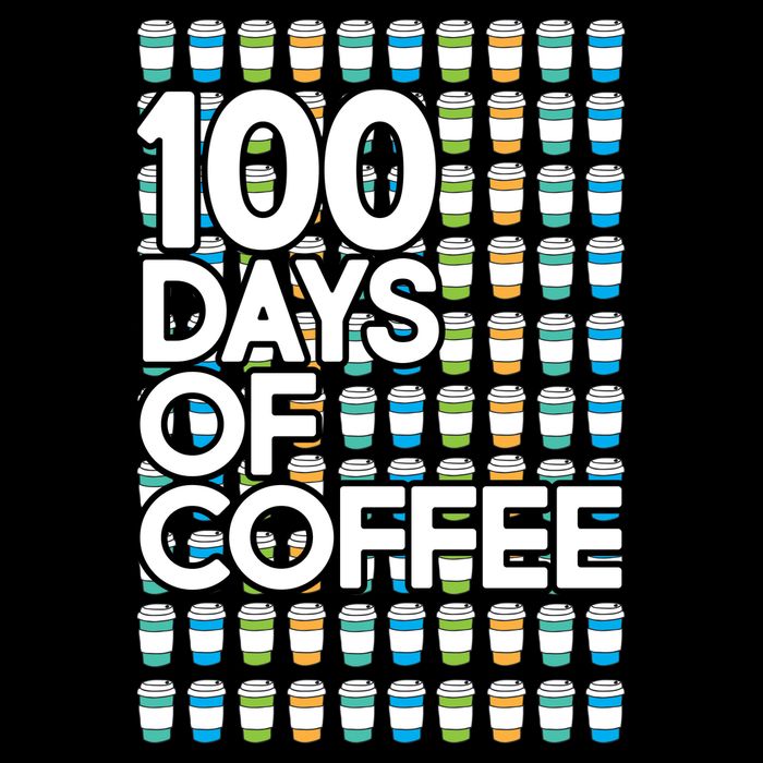 100 Days Of School (Coffee) Drawstring Bag