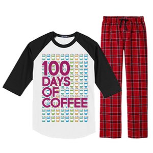 100 Days Of School (Coffee) Raglan Sleeve Pajama Set