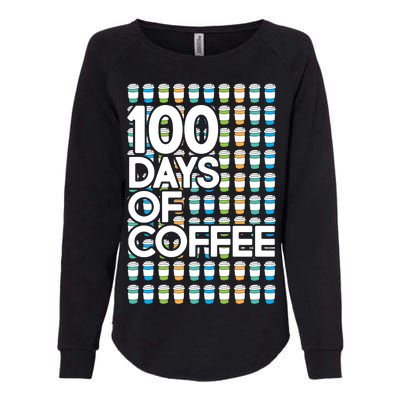 100 Days Of School (Coffee) Womens California Wash Sweatshirt