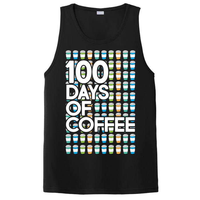 100 Days Of School (Coffee) PosiCharge Competitor Tank