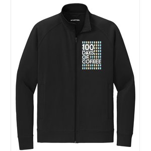 100 Days Of School (Coffee) Stretch Full-Zip Cadet Jacket