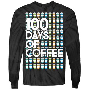 100 Days Of School (Coffee) Tie-Dye Long Sleeve Shirt