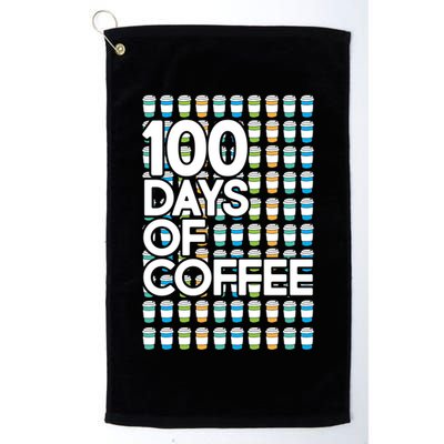 100 Days Of School (Coffee) Golf Towel