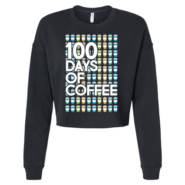 100 Days Of School (Coffee) Cropped Pullover Crew