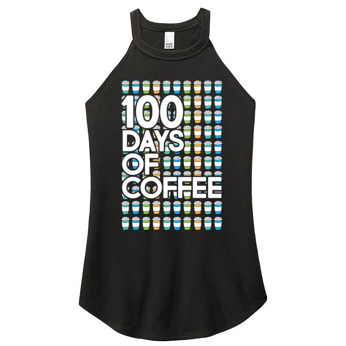 100 Days Of School (Coffee) Women's Perfect Tri Rocker Tank