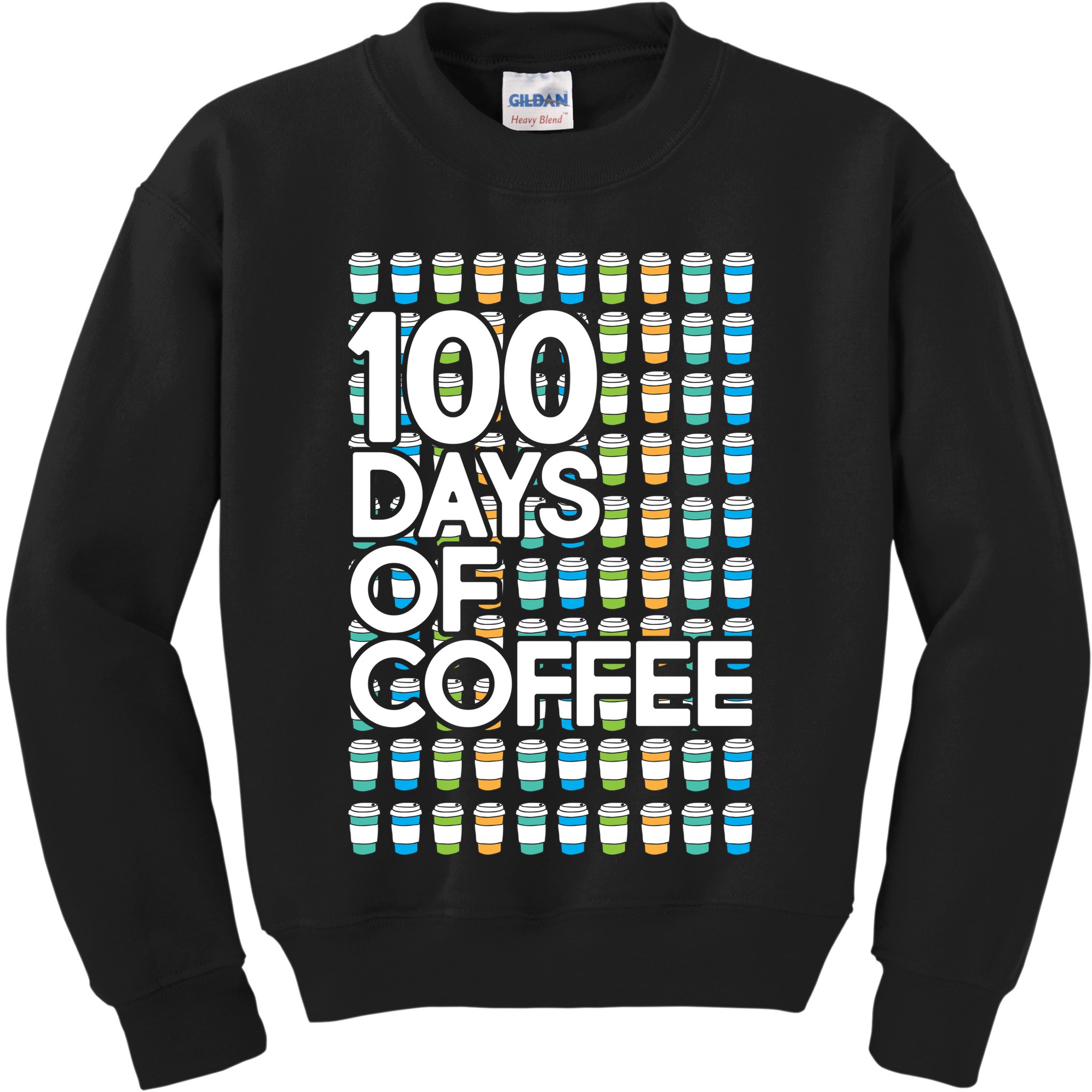 100 Days Of School (Coffee) Kids Sweatshirt