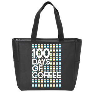 100 Days Of School (Coffee) Zip Tote Bag