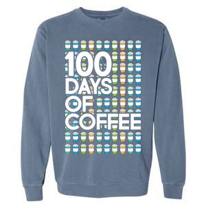 100 Days Of School (Coffee) Garment-Dyed Sweatshirt