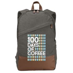 100 Days Of School (Coffee) Cotton Canvas Backpack