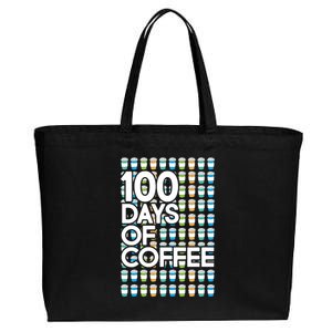 100 Days Of School (Coffee) Cotton Canvas Jumbo Tote