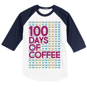 100 Days Of School (Coffee) Baseball Sleeve Shirt