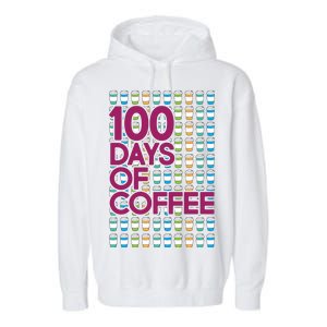 100 Days Of School (Coffee) Garment-Dyed Fleece Hoodie