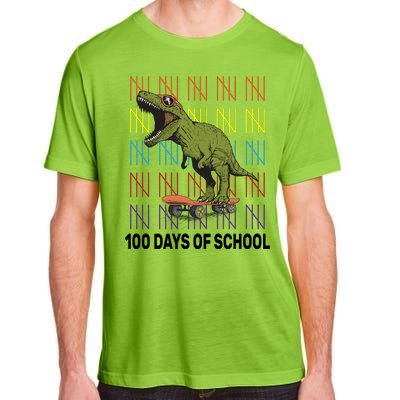 100 Days of School Cool Dinosaur Adult ChromaSoft Performance T-Shirt