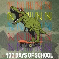 100 Days of School Cool Dinosaur Legacy Tie Dye Trucker Hat