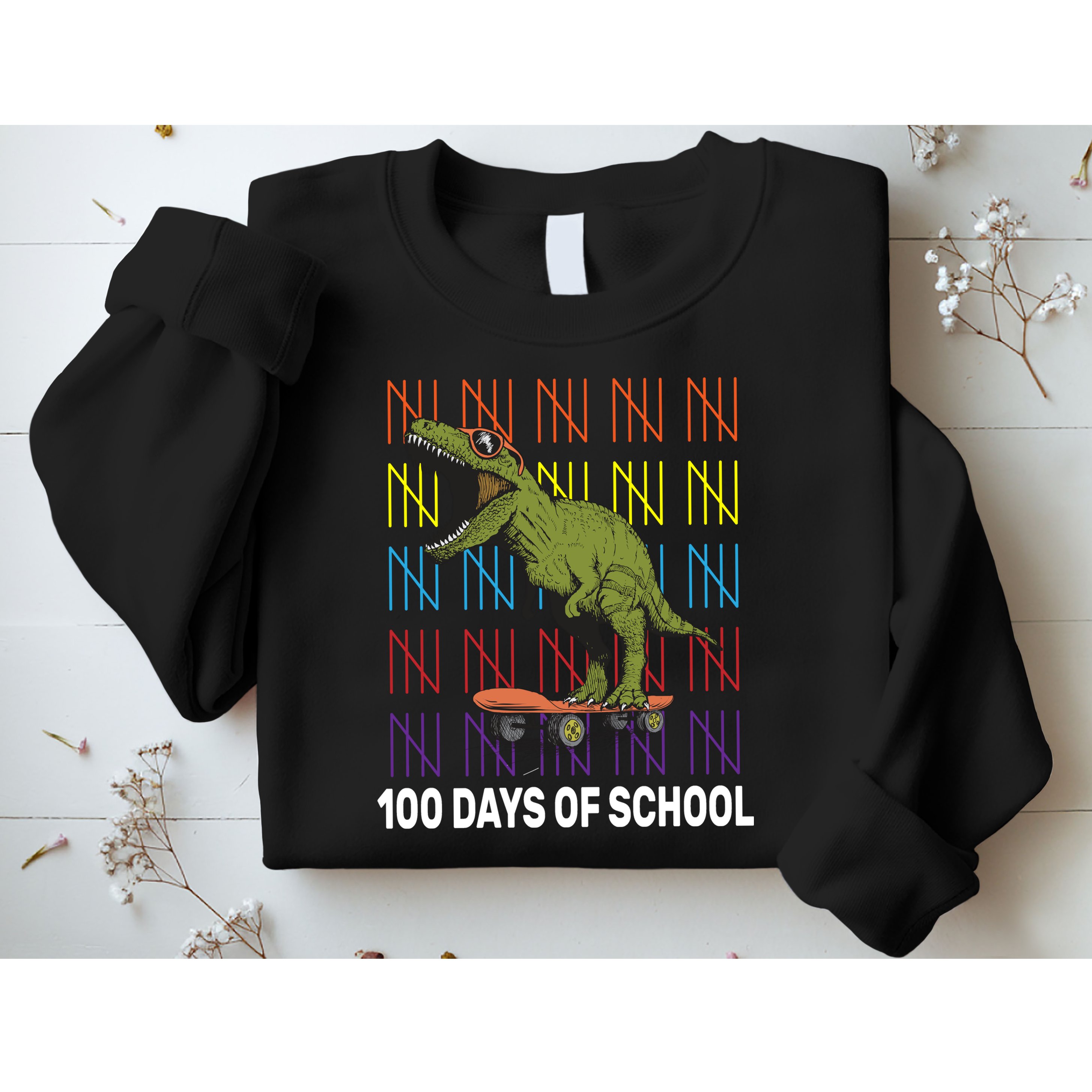 100 Days of School Cool Dinosaur Sweatshirt