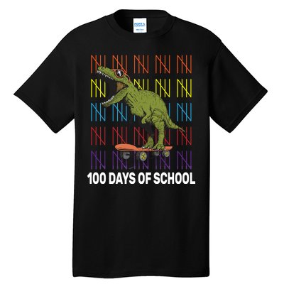 100 Days of School Cool Dinosaur Tall T-Shirt