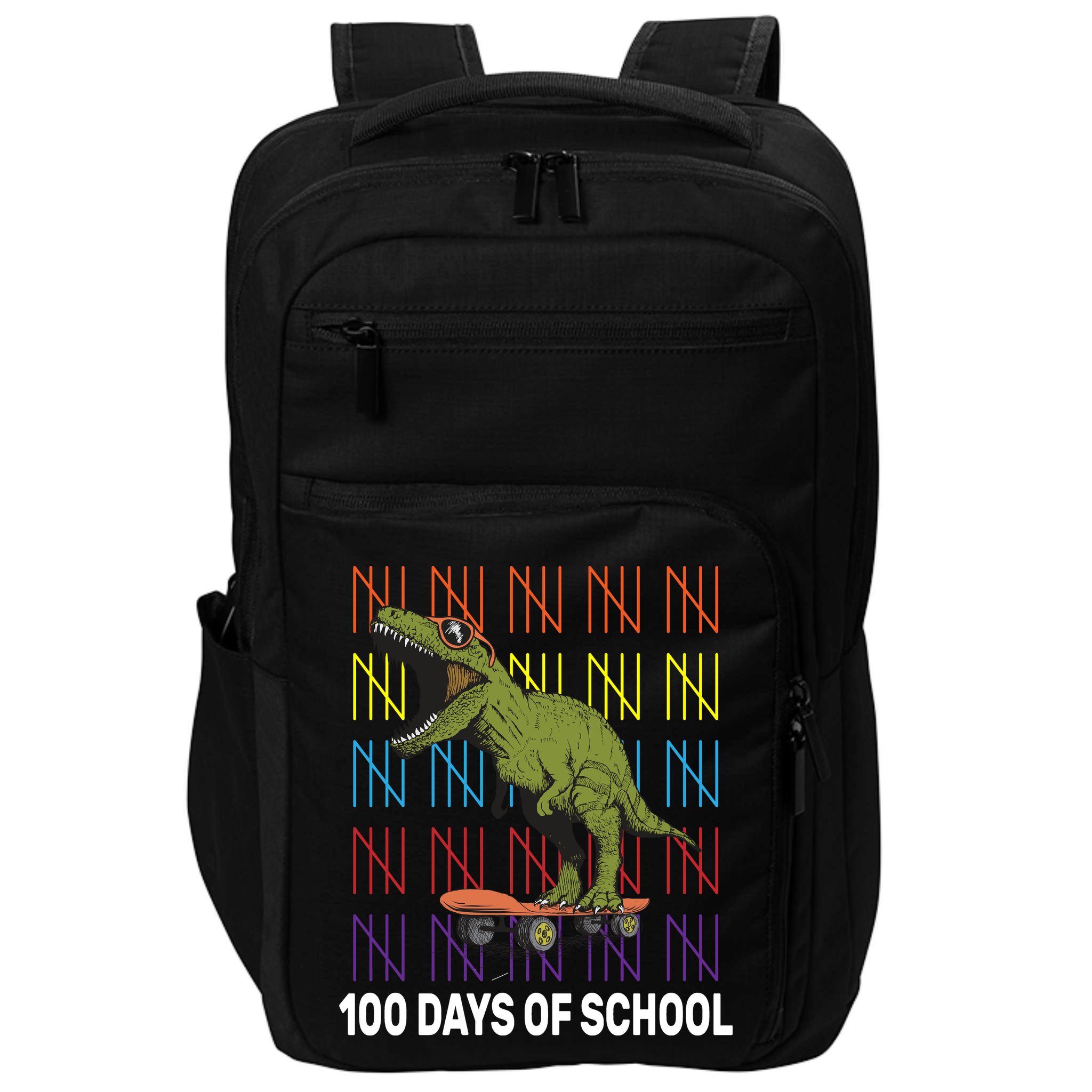 100 Days of School Cool Dinosaur Impact Tech Backpack