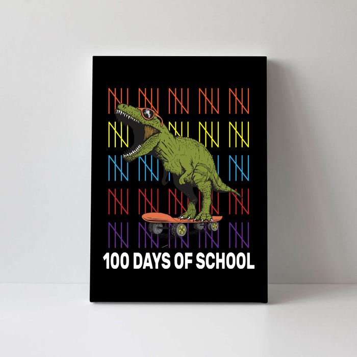 100 Days of School Cool Dinosaur Canvas