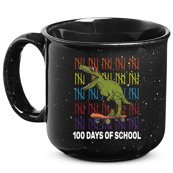100 Days of School Cool Dinosaur 15oz Campfire Ceramic Mug