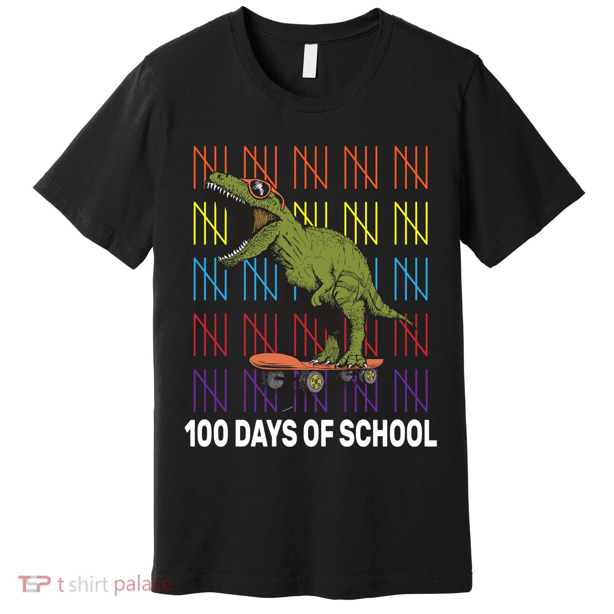 100 Days of School Cool Dinosaur Premium T-Shirt
