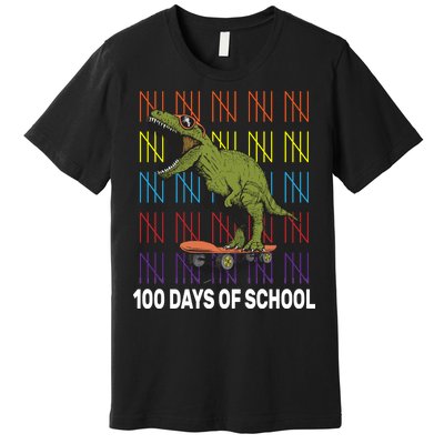 100 Days of School Cool Dinosaur Premium T-Shirt