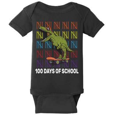 100 Days of School Cool Dinosaur Baby Bodysuit