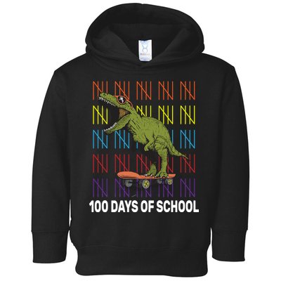 100 Days of School Cool Dinosaur Toddler Hoodie