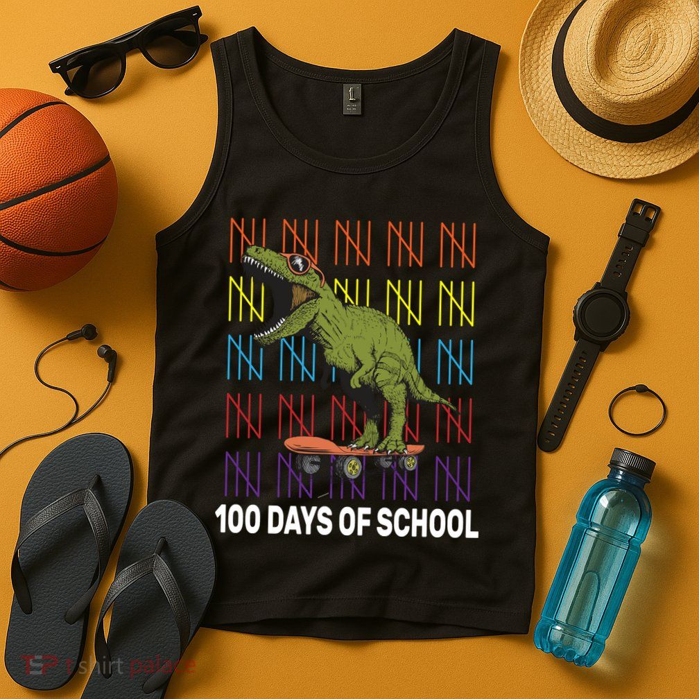 100 Days of School Cool Dinosaur Tank Top