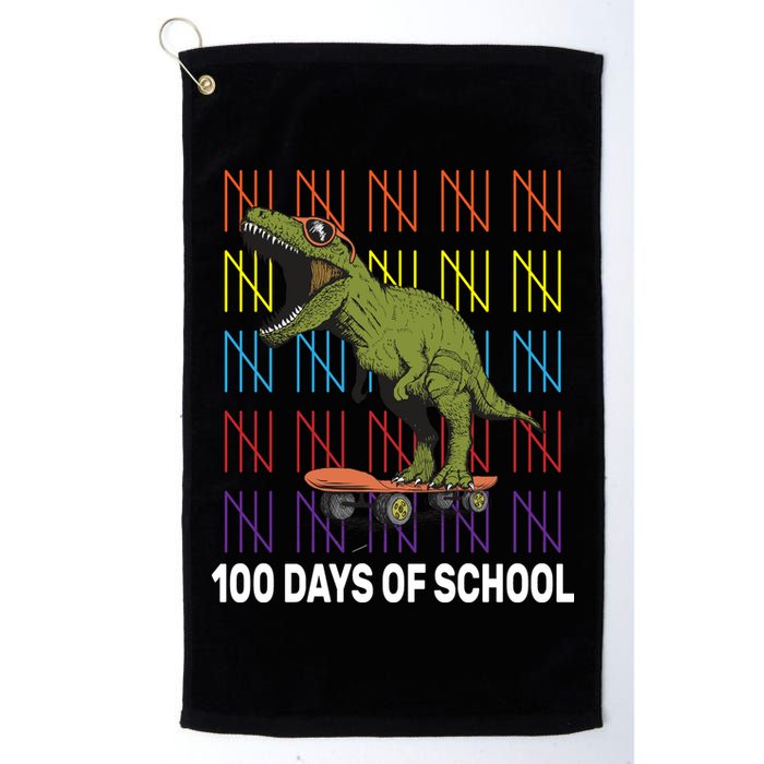 100 Days of School Cool Dinosaur Golf Towel