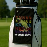 100 Days of School Cool Dinosaur Golf Towel