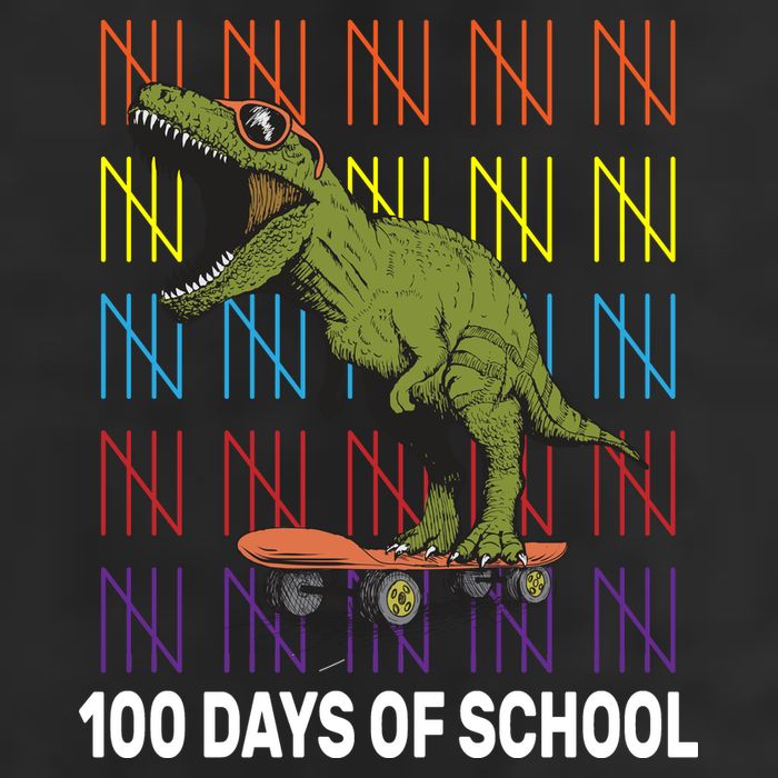100 Days of School Cool Dinosaur Golf Towel