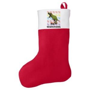 100 Days of School Cool Dinosaur Felt Holiday Christmas Stocking