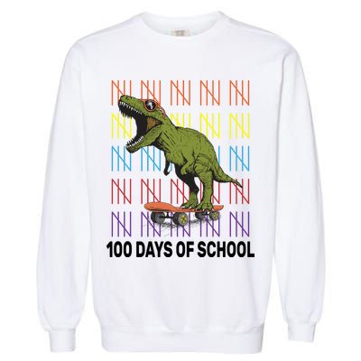 100 Days of School Cool Dinosaur Garment-Dyed Sweatshirt
