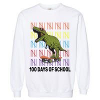 100 Days of School Cool Dinosaur Garment-Dyed Sweatshirt