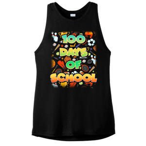 100 Days Of School Sports Ladies PosiCharge Tri-Blend Wicking Tank