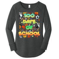 100 Days Of School Sports Women's Perfect Tri Tunic Long Sleeve Shirt